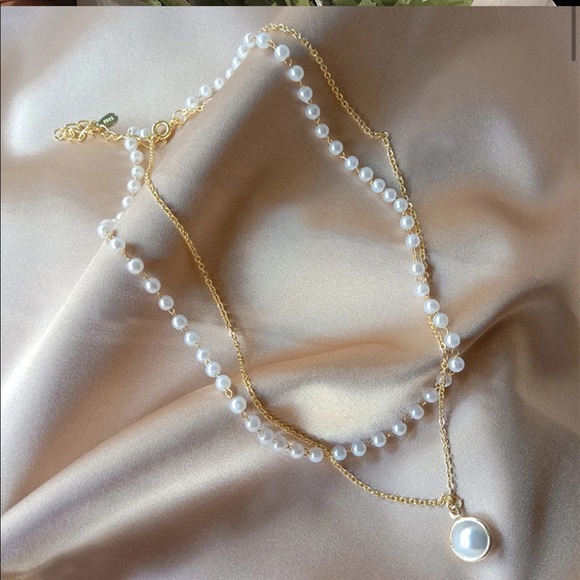 Elegant Pearl Chocker Layer Necklace - Picture 5 of 9